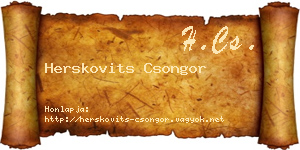 Herskovits Csongor névjegykártya